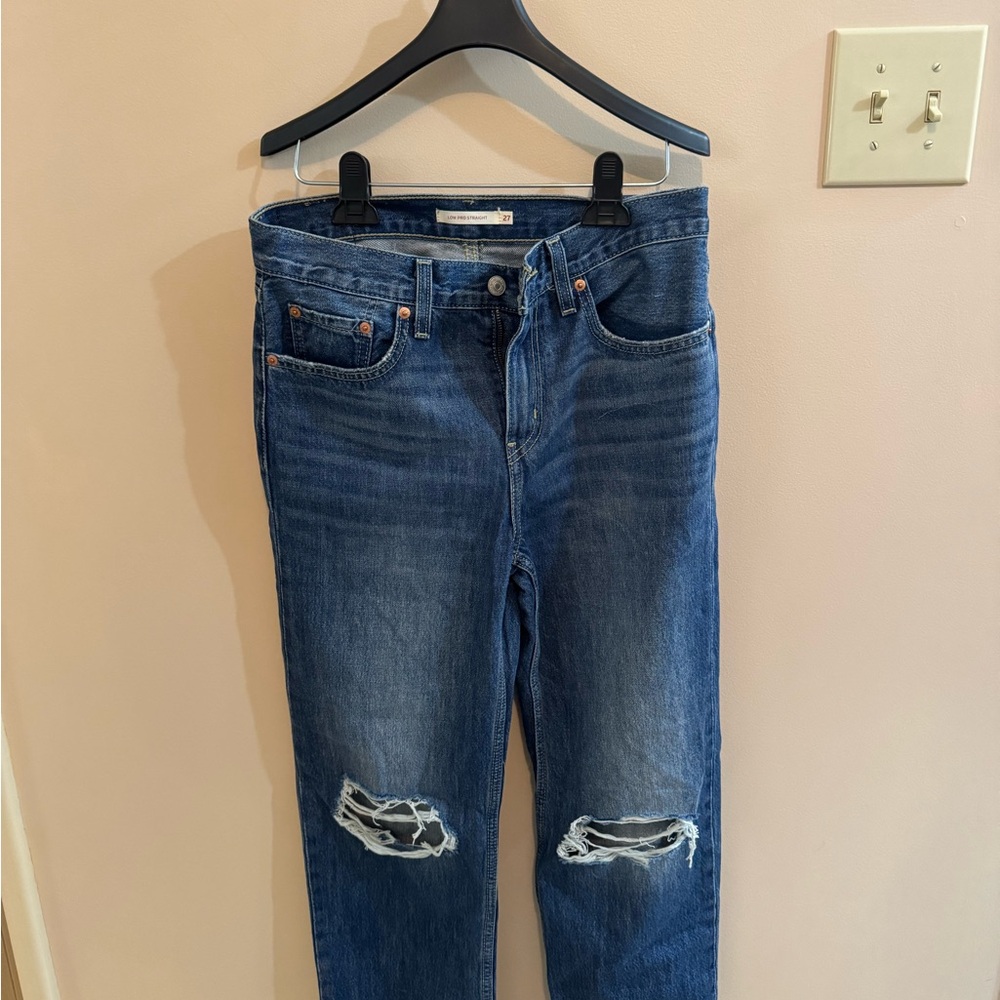 Classic Blue Distressed Jeans